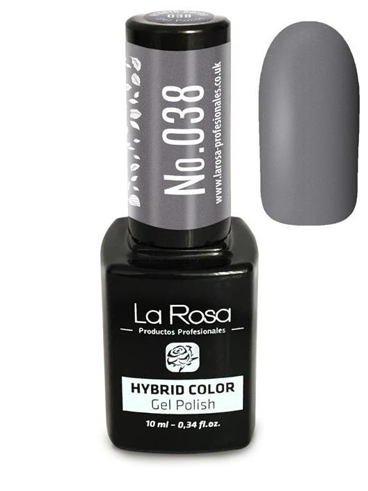 Lakier hybrydowy La Rosa w kolorze szarym z połyskiem