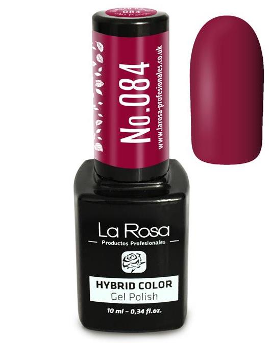 Lakier hybrydowy La Rosa w kolorze ciemnoczerwonym  z domieszką brązu